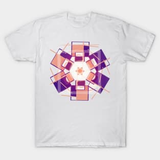 Geometric purple abstract modern T-Shirt